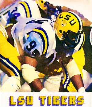 Retro Remix 1983 LSU Football Art